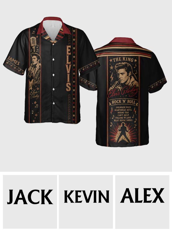 Forever The King - Personalized King of Rock and Roll Hawaiian Shirt