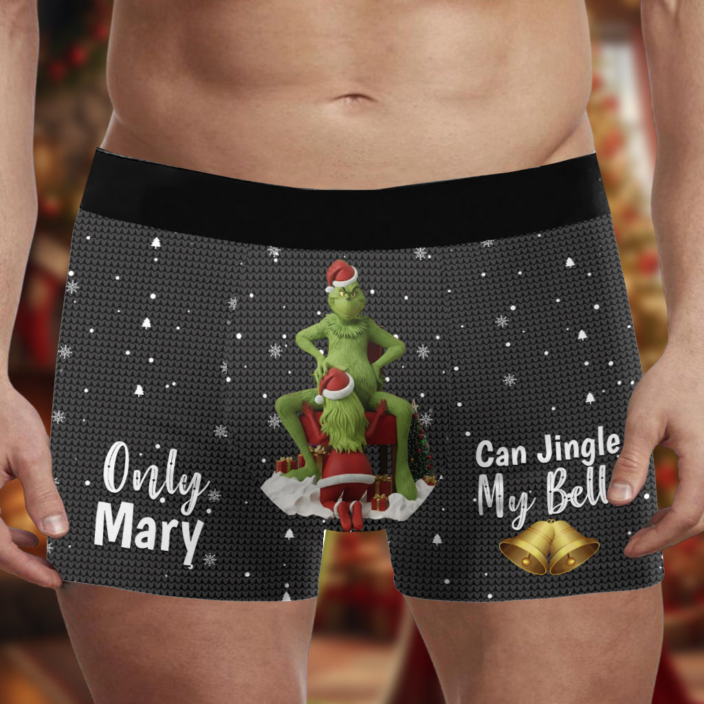 Funny Monster Couple - Personalized Couple Men’s Boxer Briefs