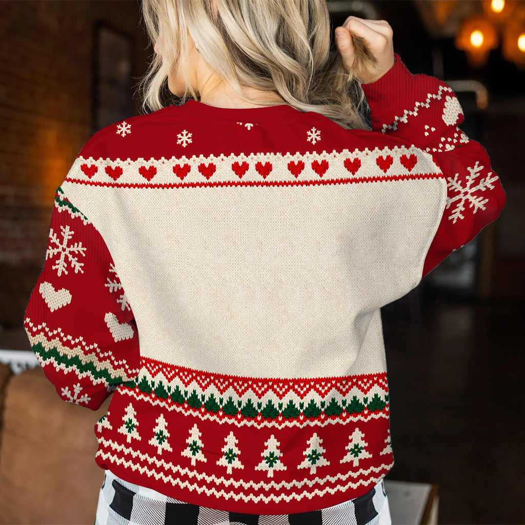 Naughty Looks Good on Us - Personalized Stole Christmas Ugly Sweater