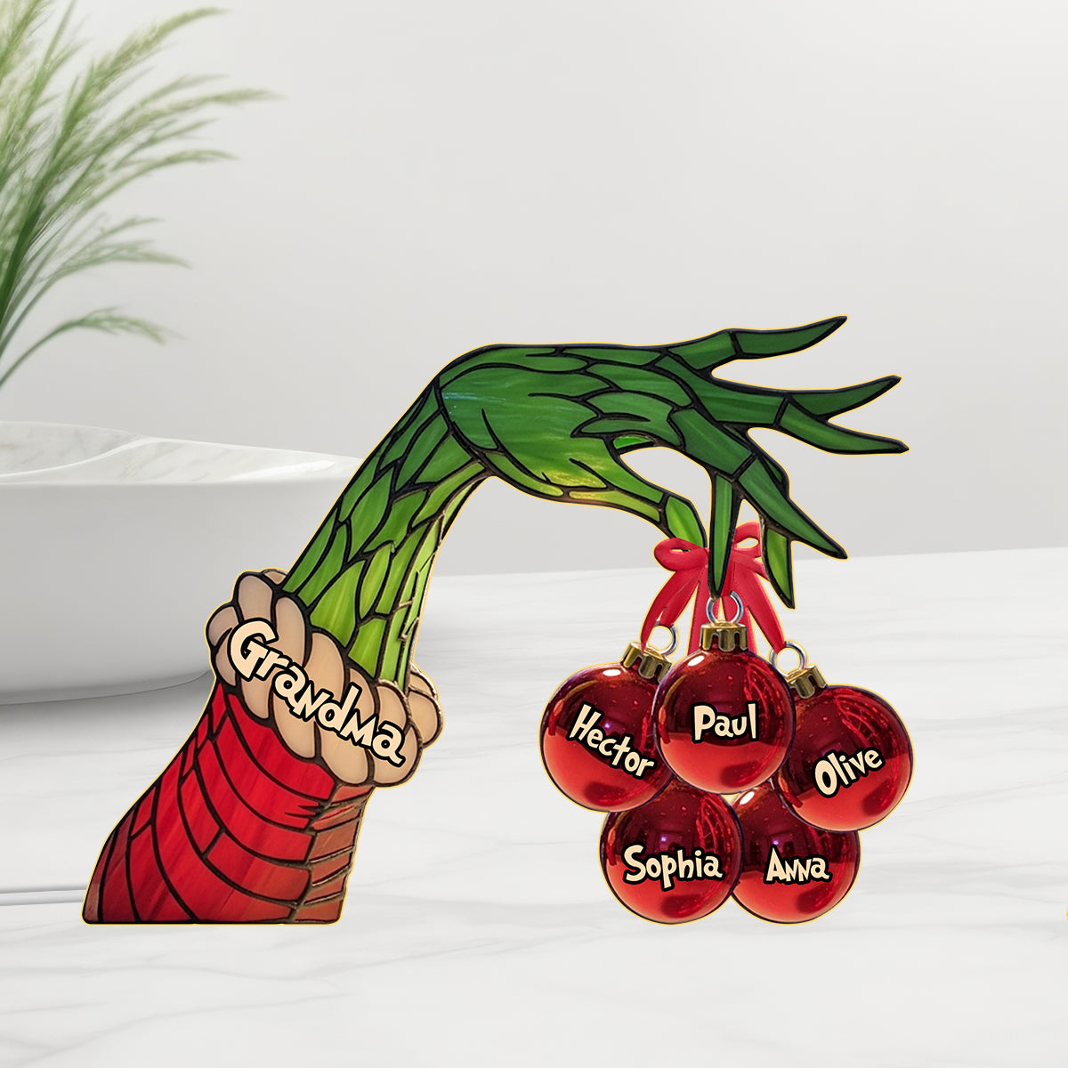 Frohe Weihnachten – Personalisierte LED-Nachtleuchte in Stola-Optik aus Acryl