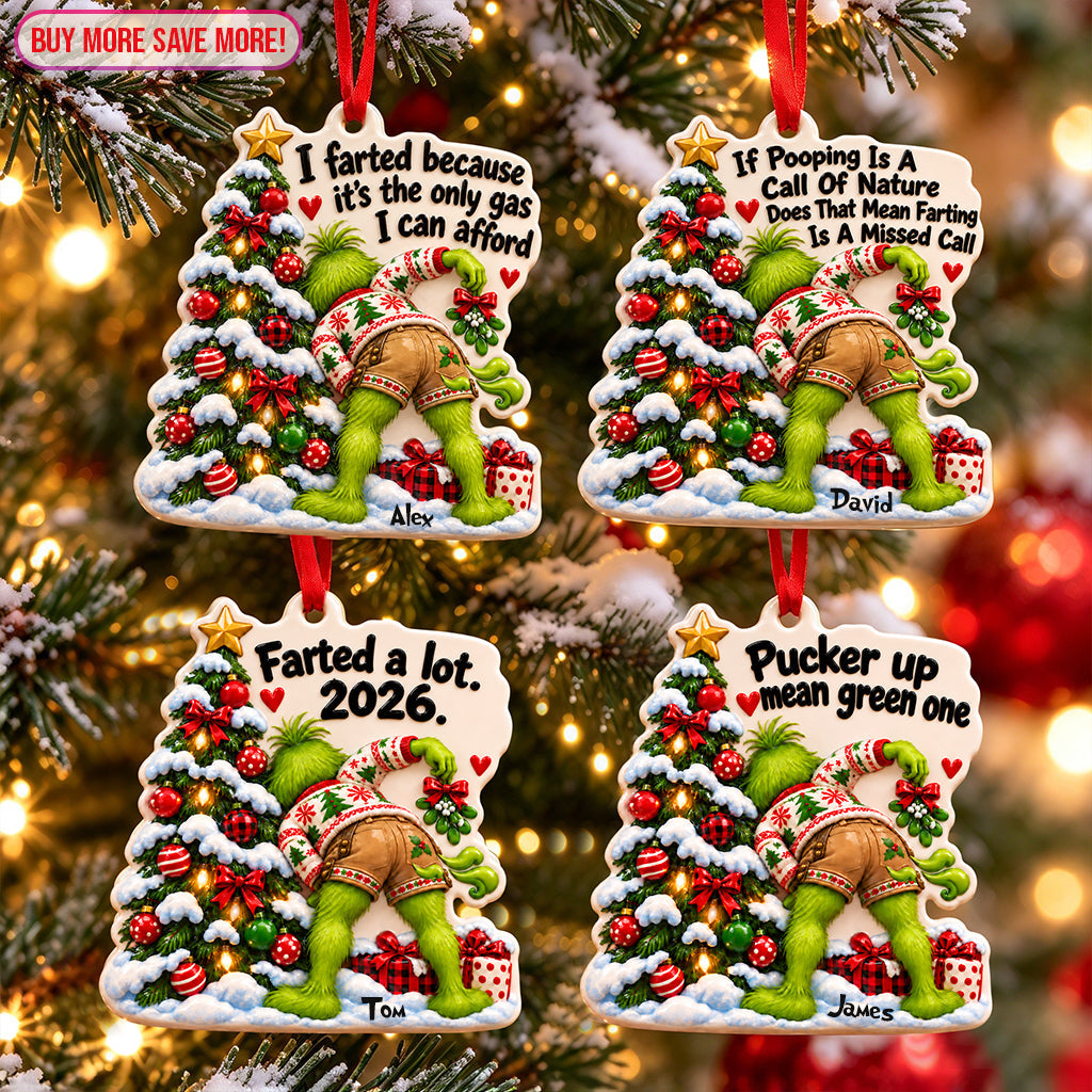 I Farted Green Mischief - Personalized Stole Christmas Custom Shape Ceramic Ornament