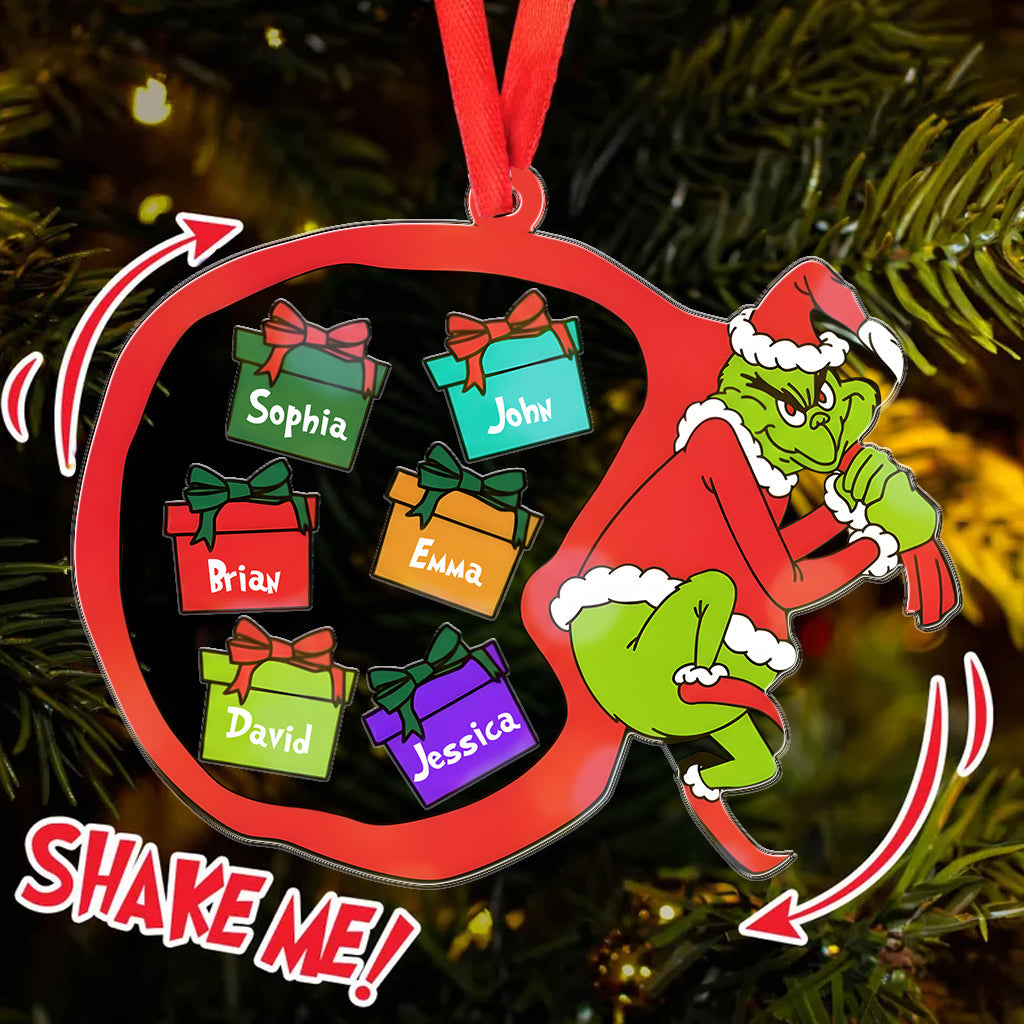 Grichmas 2025 - Personalized Stole Christmas 3 Layered Shaker Ornament