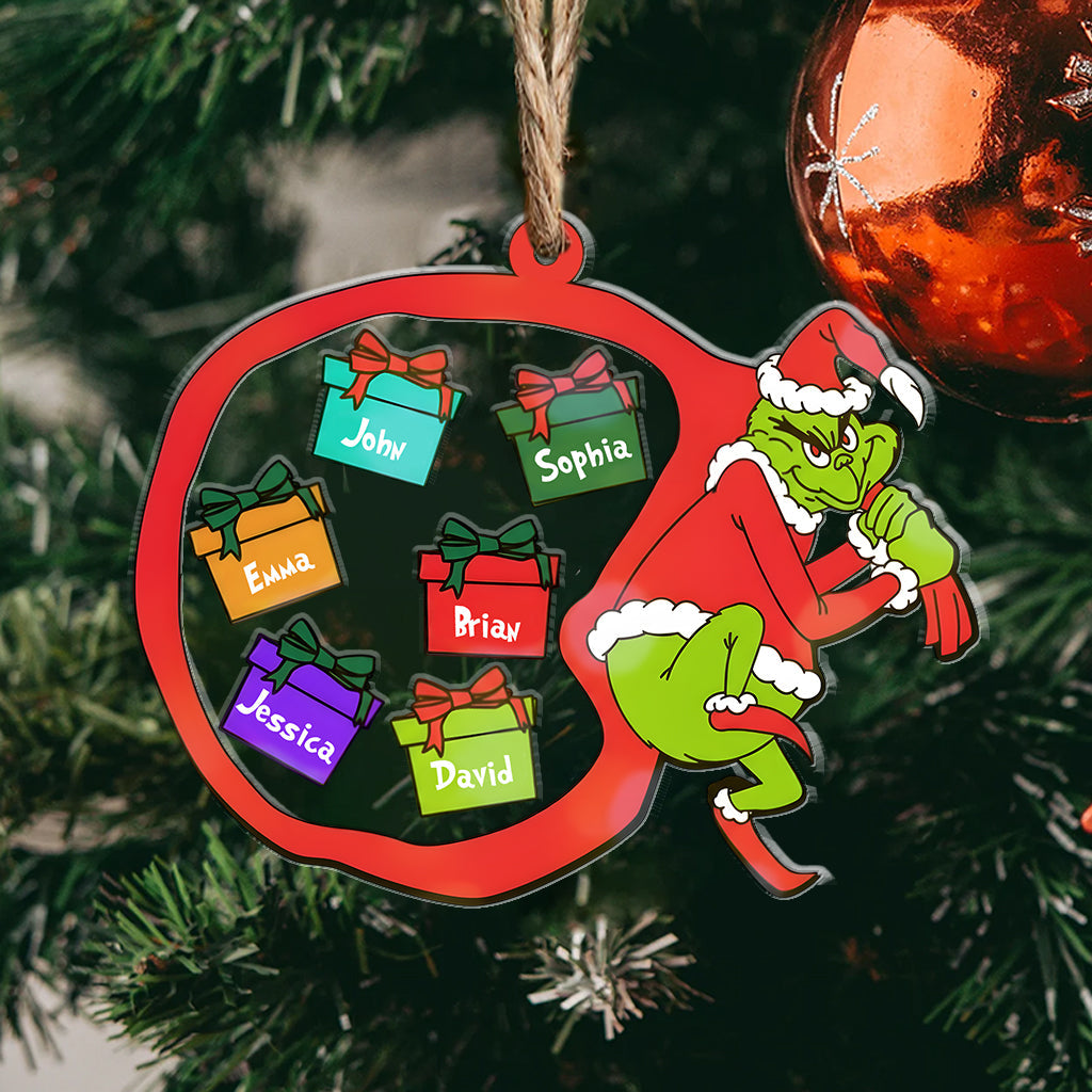 Grichmas 2025 - Personalized Stole Christmas 3 Layered Shaker Ornament