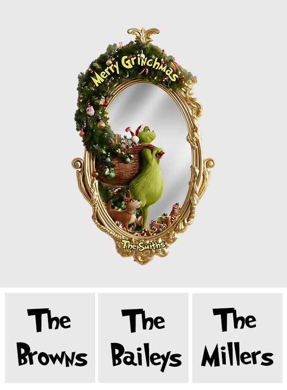 Joyeux Noël - Miroir mural personnalisé avec étole de Noël