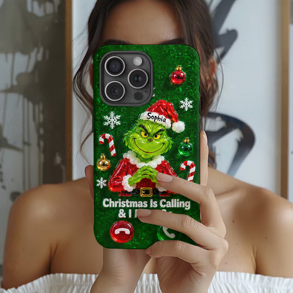 Christmas Is Calling & I Must Go - Personalized Stole Christmas Full Print Phone Case
