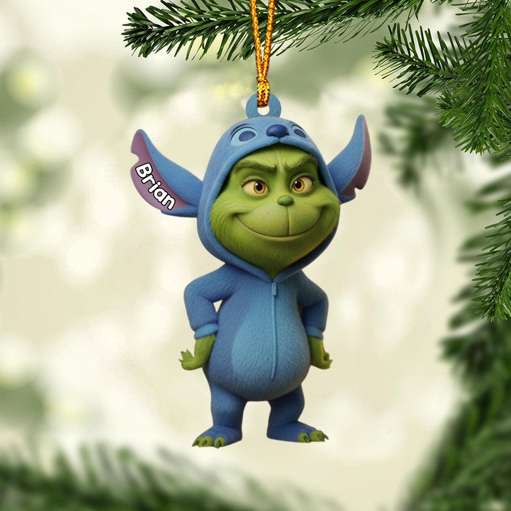 Fröhliche Weihnachten, Freunde in Blau und Grün – personalisierte Stola als Weihnachtsschmuck