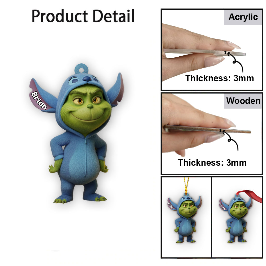 Fröhliche Weihnachten, Freunde in Blau und Grün – personalisierte Stola als Weihnachtsschmuck