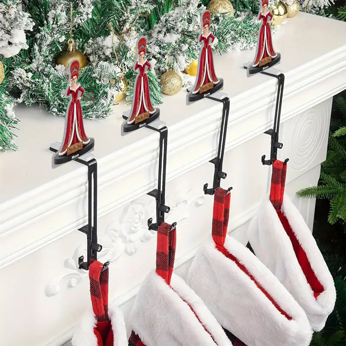 Stole Christmas - Personalized Stole Christmas Shaped Stocking Hanger