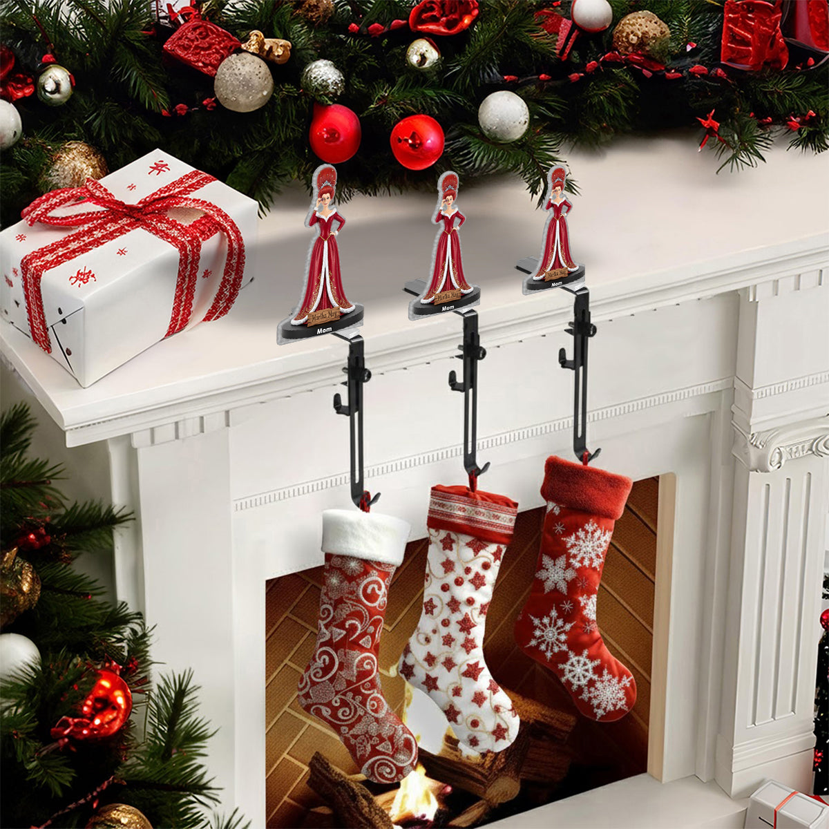 Stole Christmas - Personalized Stole Christmas Shaped Stocking Hanger