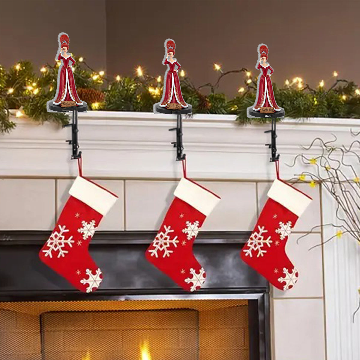 Stole Christmas - Personalized Stole Christmas Shaped Stocking Hanger