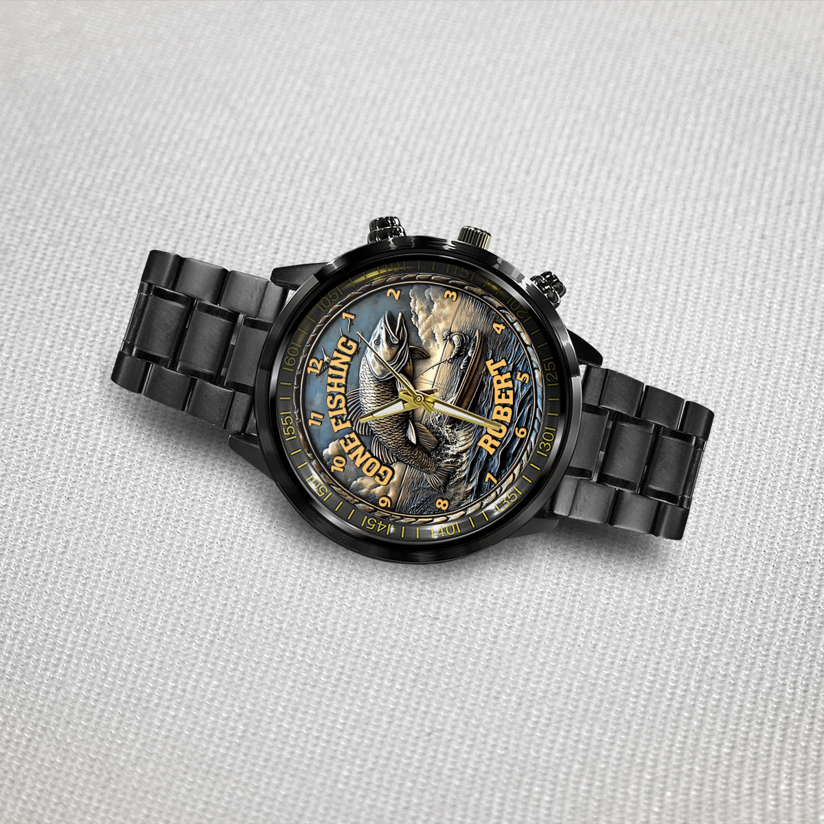 Partie de pêche - Montre-bracelet de pêche personnalisée
