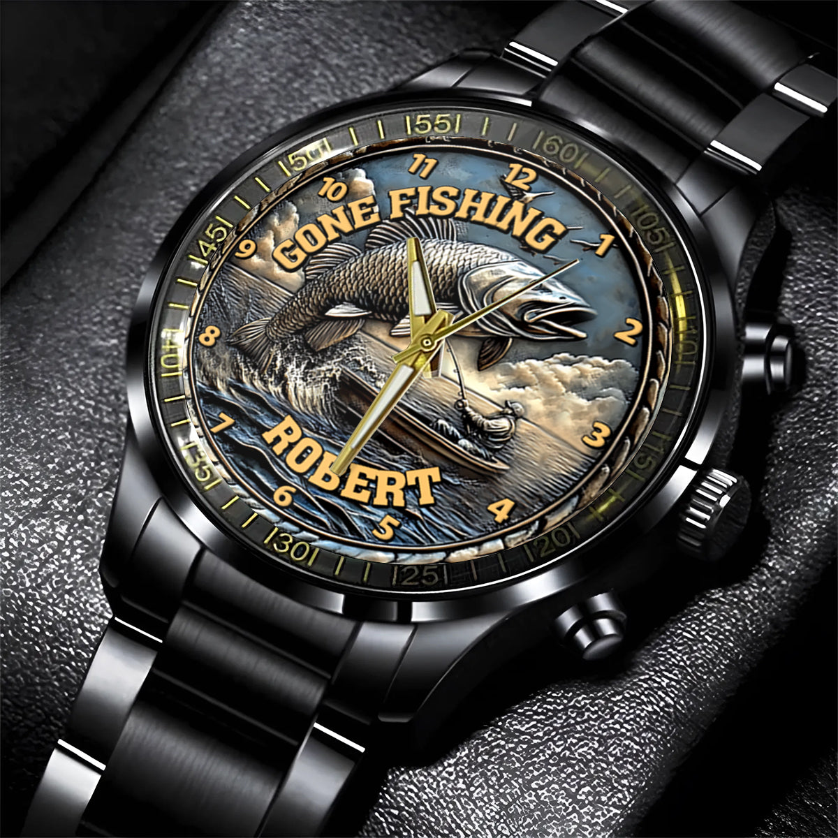 Partie de pêche - Montre-bracelet de pêche personnalisée
