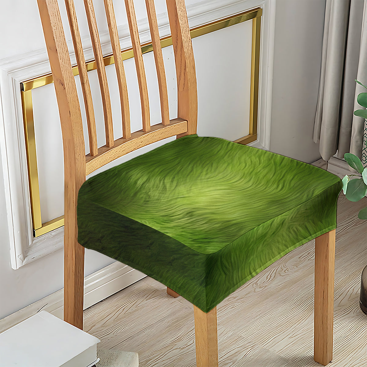 Ensemble de housses de chaises personnalisées « Famille espiègle » avec étole de Noël