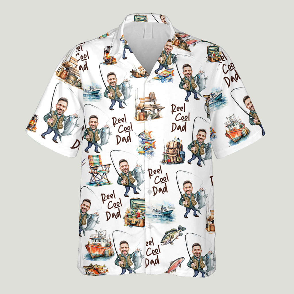 Papa cool - Chemise hawaïenne de pêche personnalisée
