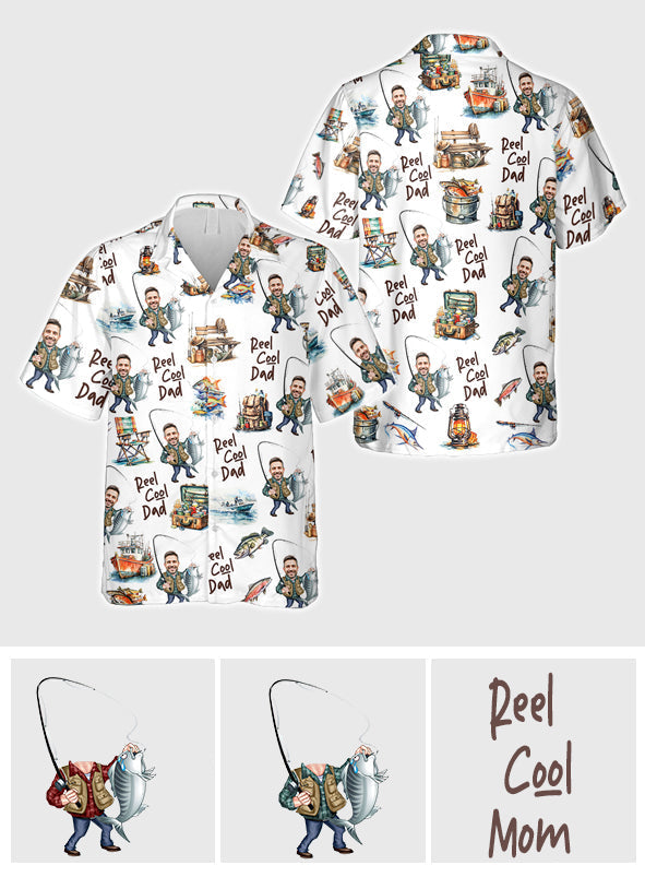 Papa cool - Chemise hawaïenne de pêche personnalisée