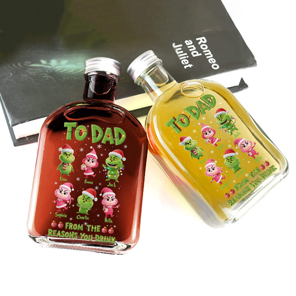 De Reasons You Drink - Bouteille de vin personnalisée « Étole de Noël »