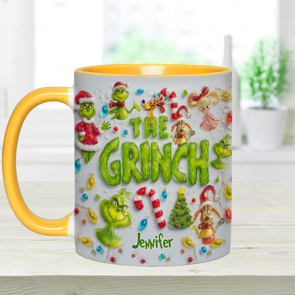 Joyeux Noël Vert - Mug décoratif personnalisé avec étole