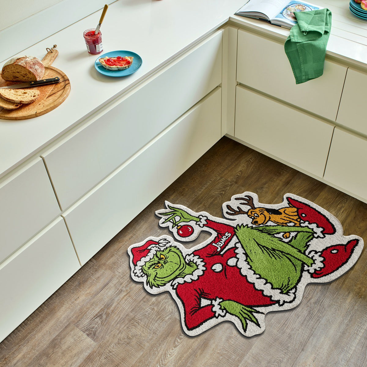 Joyeux Noël - Étole de Noël personnalisée Tapis touffeté antidérapant