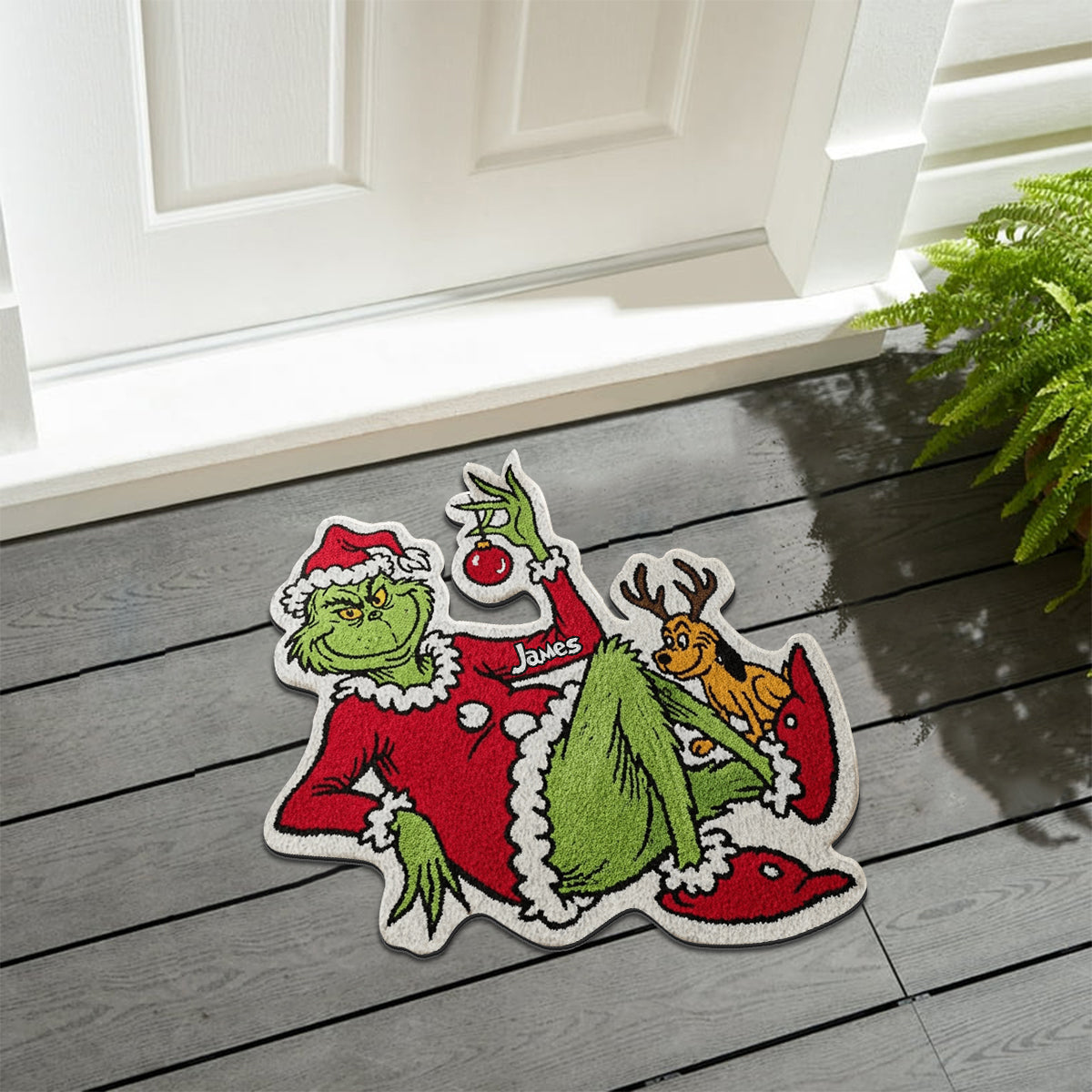 Joyeux Noël - Étole de Noël personnalisée Tapis touffeté antidérapant