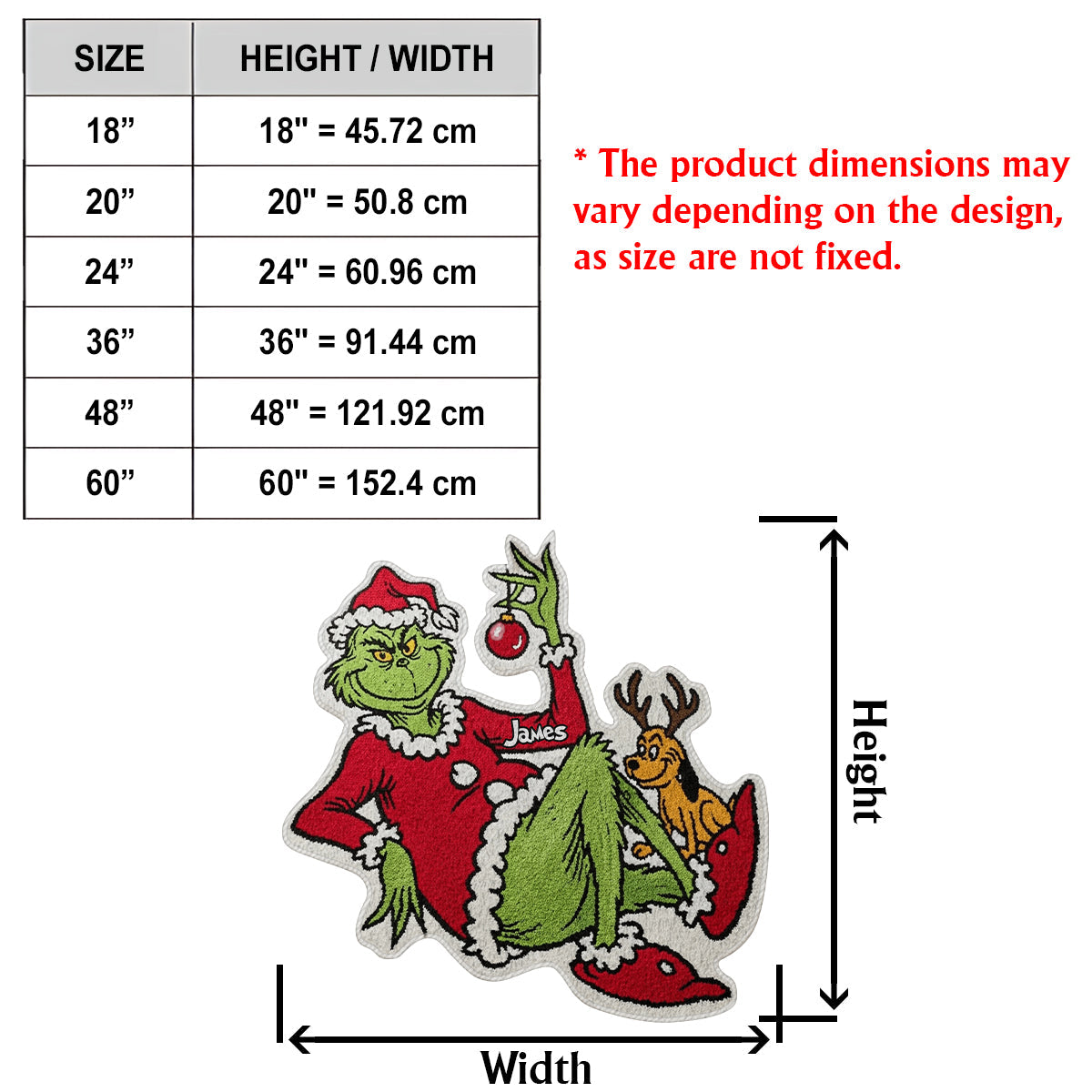 Joyeux Noël - Étole de Noël personnalisée Tapis touffeté antidérapant