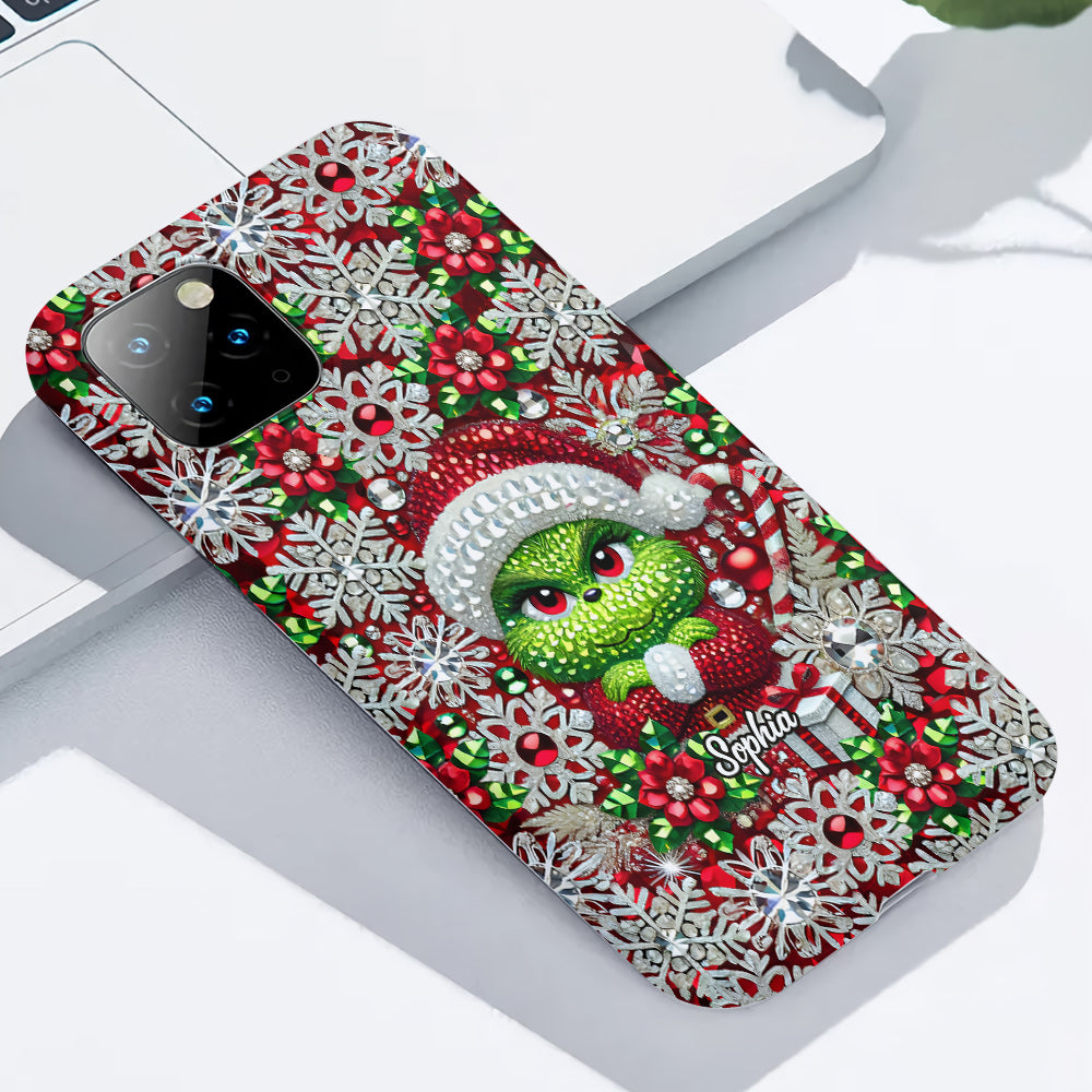 Joyeux Grinchmas - Coque de téléphone personnalisée avec imprimé intégral « Étole de Noël »