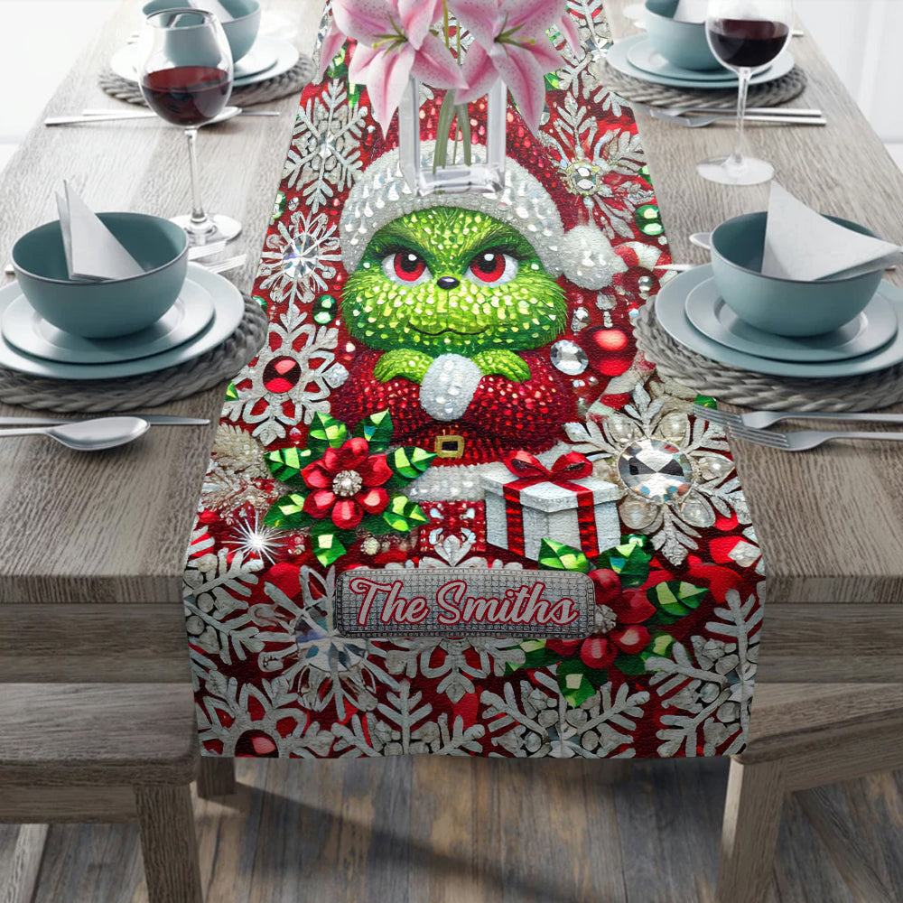 Merry Grinchmas - Personalized Stole Christmas Table Runner