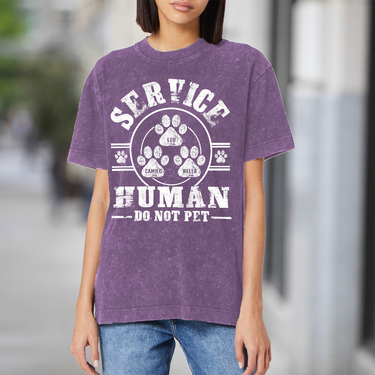T-shirt personnalisé « Service Human Do Not Care » pour le lavage des chiens