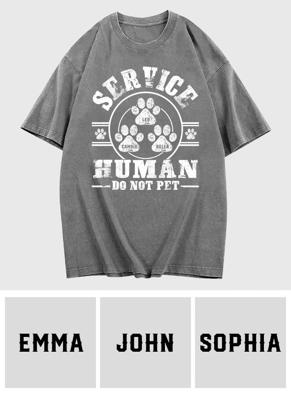 T-shirt personnalisé « Service Human Do Not Care » pour le lavage des chiens