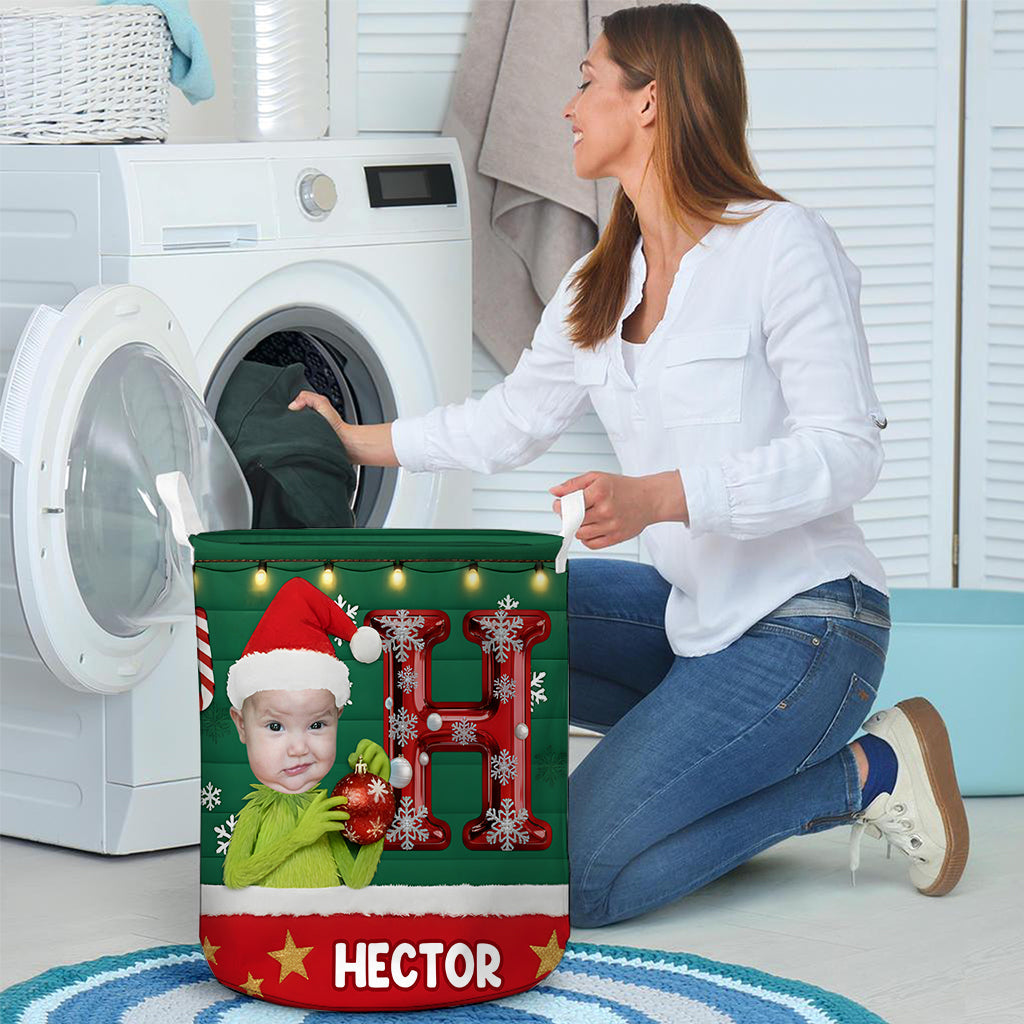 Merry Grinchmas - Personalized Stole Christmas Storage Basket