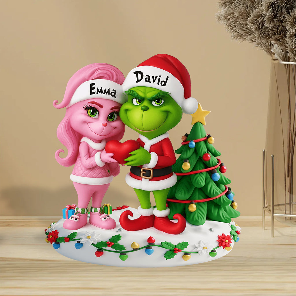 Merry Grinchmas - Personalized Stole Christmas Custom Shaped Acrylic Plaque