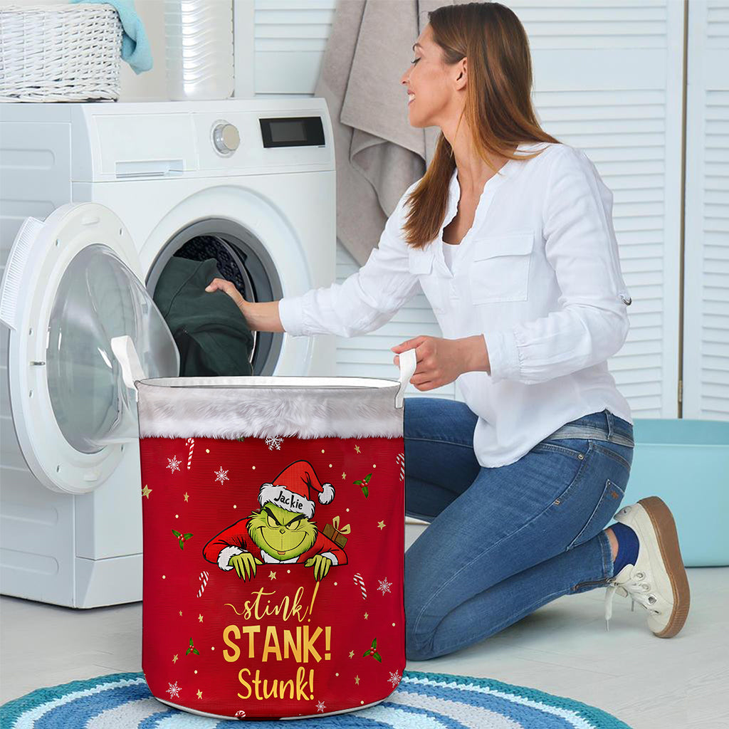 Grinchmas Hocker & Aufbewahrungskorb - Personalisierter Weihnachtsstola-Aufbewahrungskorb