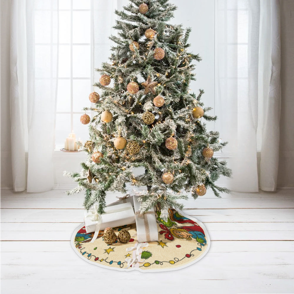 Fröhliche Grinchmas - Personalisierte Stola-Weihnachtsbaumdecke