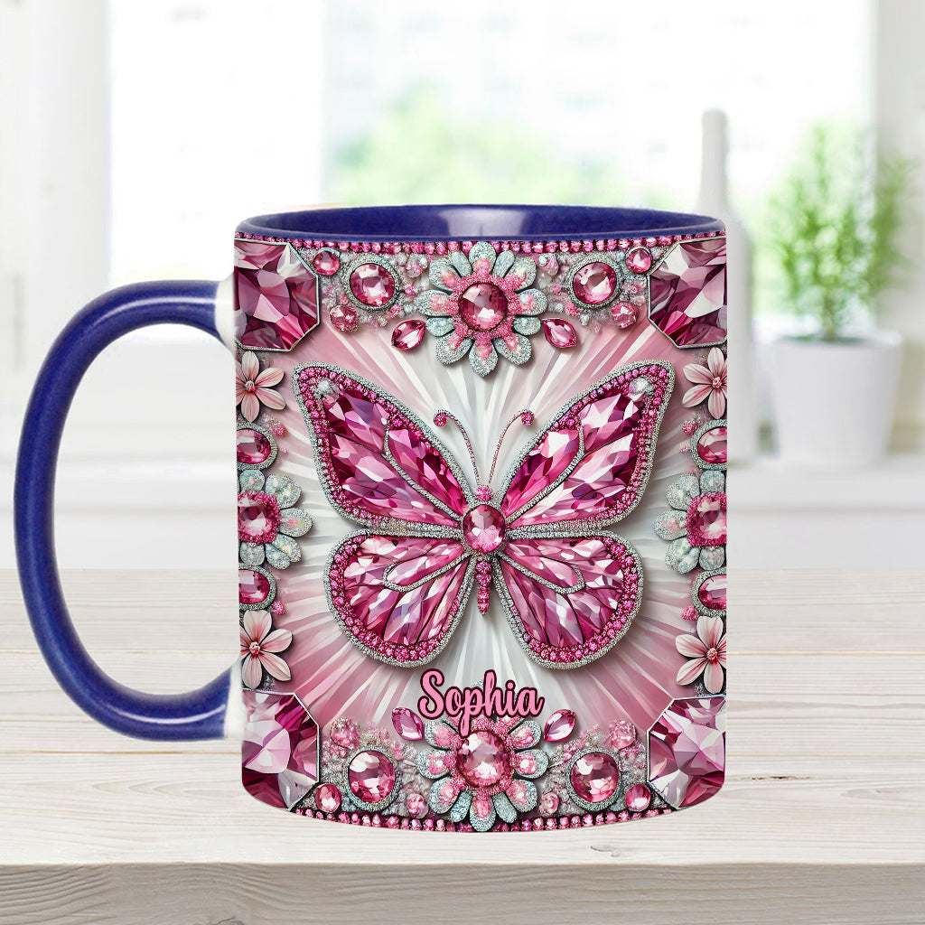 Mug personnalisé « Créatures magnifiques » avec motif papillon