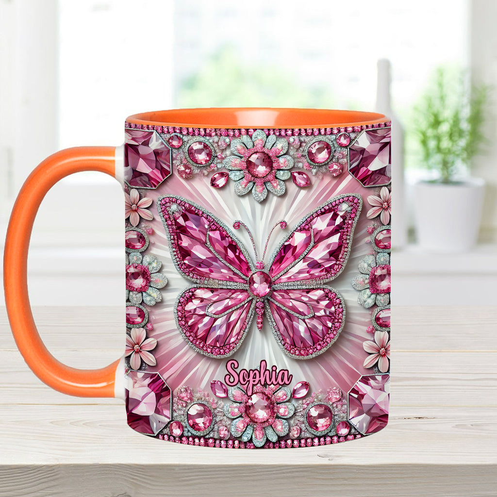 Mug personnalisé « Créatures magnifiques » avec motif papillon