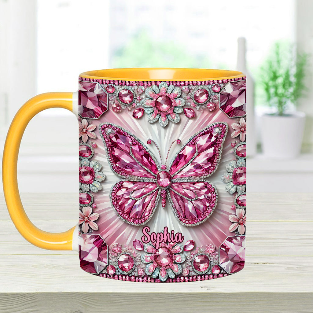 Mug personnalisé « Créatures magnifiques » avec motif papillon