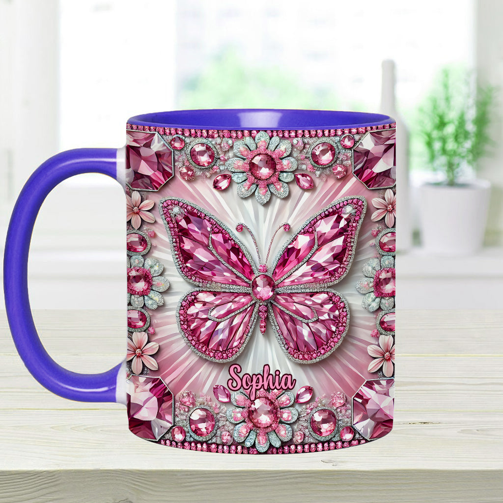 Mug personnalisé « Créatures magnifiques » avec motif papillon