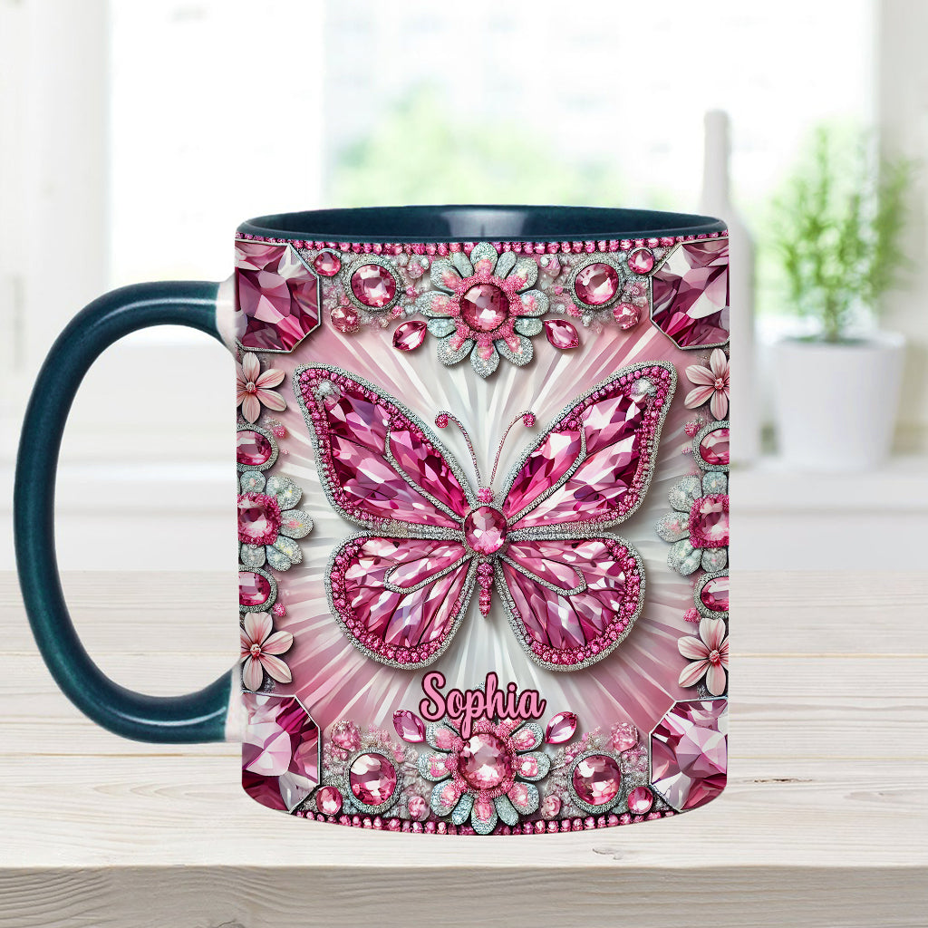 Mug personnalisé « Créatures magnifiques » avec motif papillon