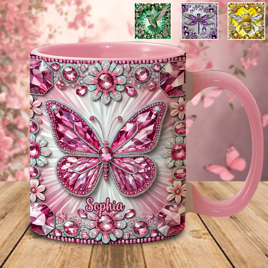 Mug personnalisé « Créatures magnifiques » avec motif papillon