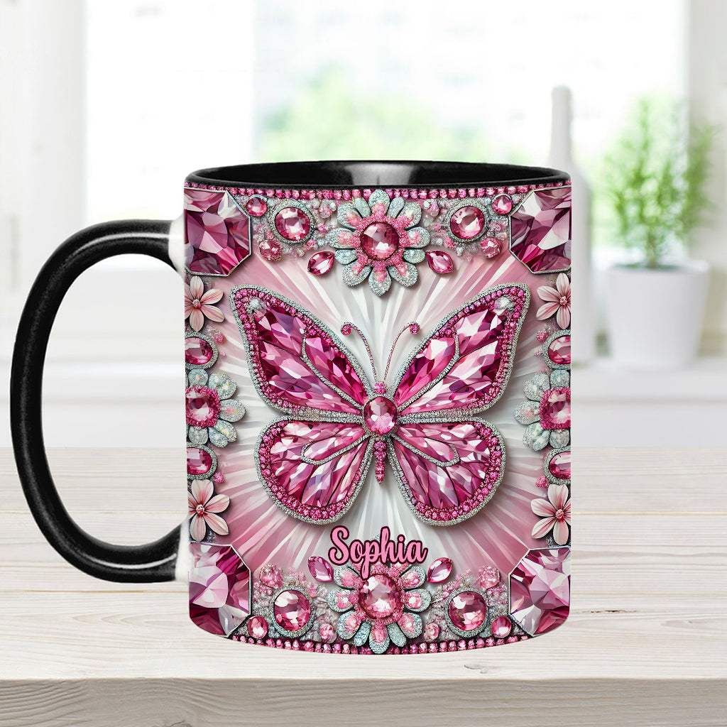 Mug personnalisé « Créatures magnifiques » avec motif papillon