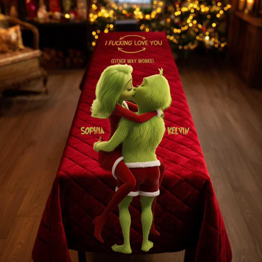 Ich liebe dich – Personalisierte Stola-Tischdecke für Weihnachten