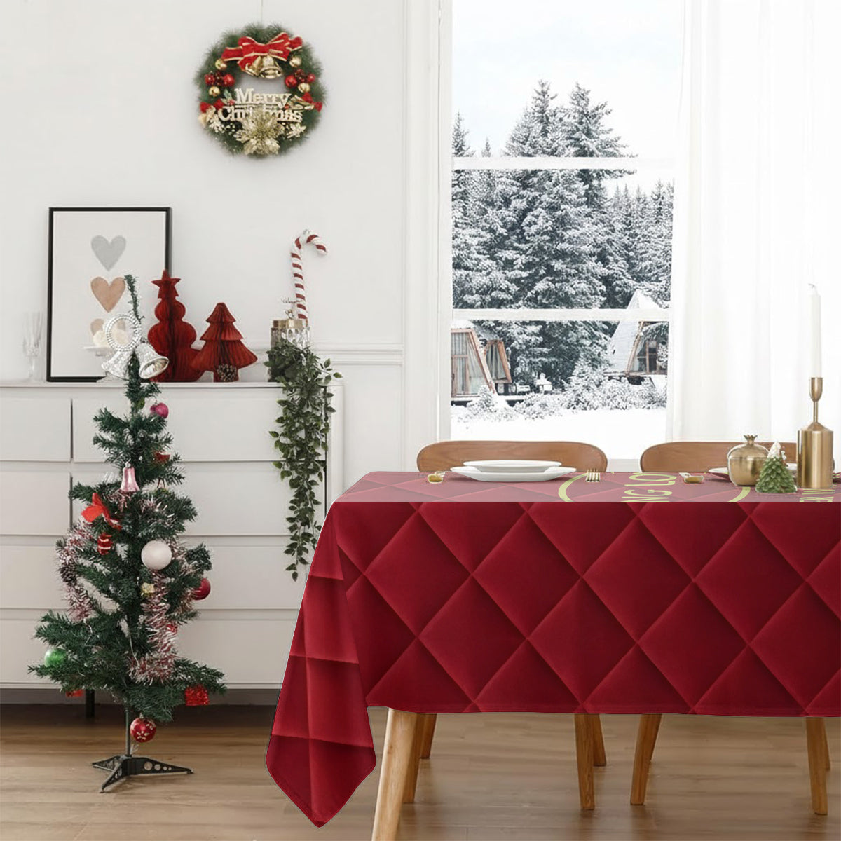 Ich liebe dich – Personalisierte Stola-Tischdecke für Weihnachten