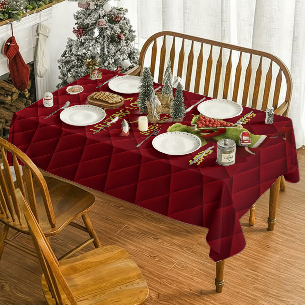 Ich liebe dich – Personalisierte Stola-Tischdecke für Weihnachten