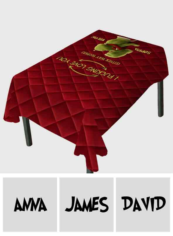 Ich liebe dich – Personalisierte Stola-Tischdecke für Weihnachten