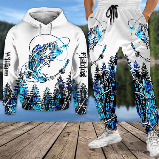 Liebe zum Angeln – Personalisierter Angel-Hoodie und Jogginghose