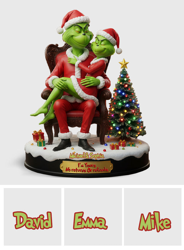 Ich gehöre dir – Keine Rückgabe oder Rückerstattung – Personalisierte Weihnachtsstola aus Acryl in individueller Form