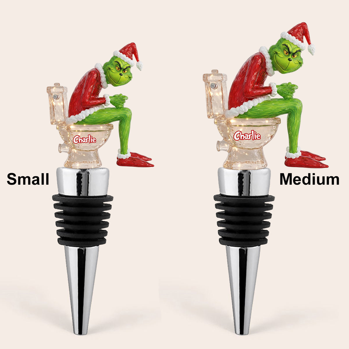 Grinchmas Pooping - Personalized Stole Christmas Bottle Stopper