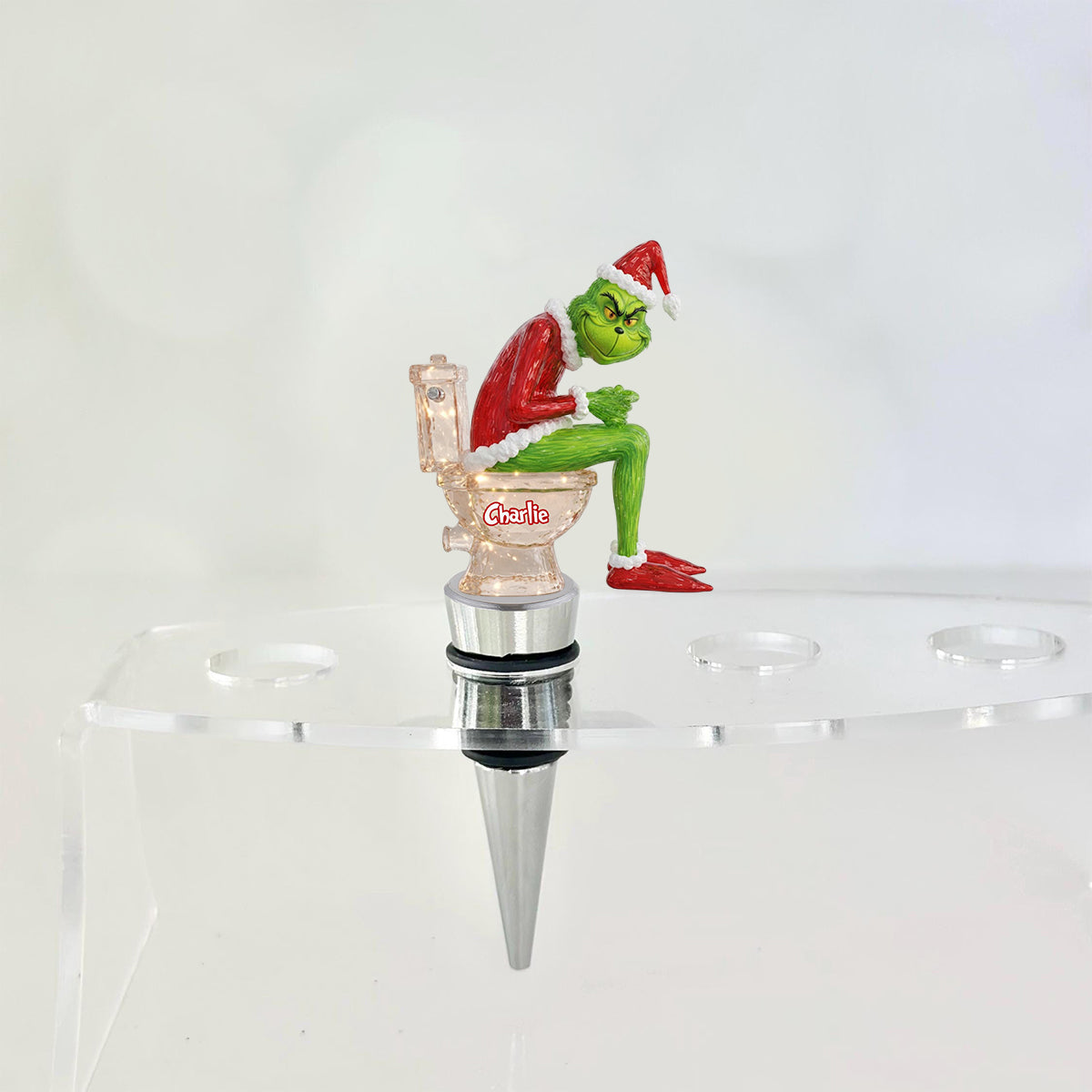 Grinchmas Pooping - Personalized Stole Christmas Bottle Stopper