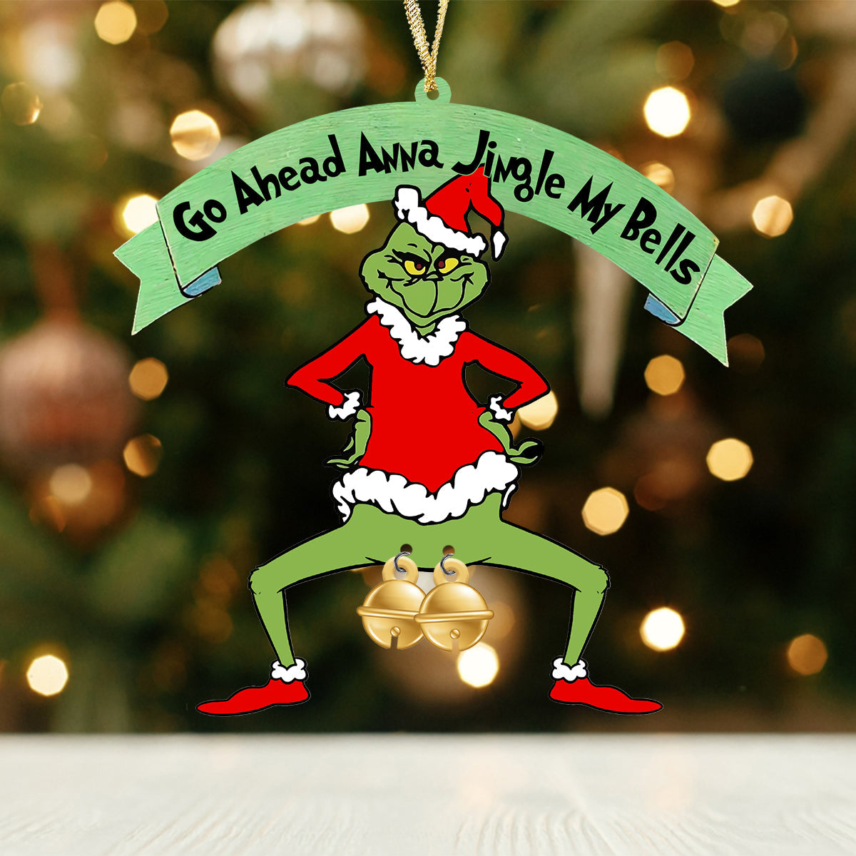 Jingle My Bells - Personalized Stole Christmas Ornament With Charm