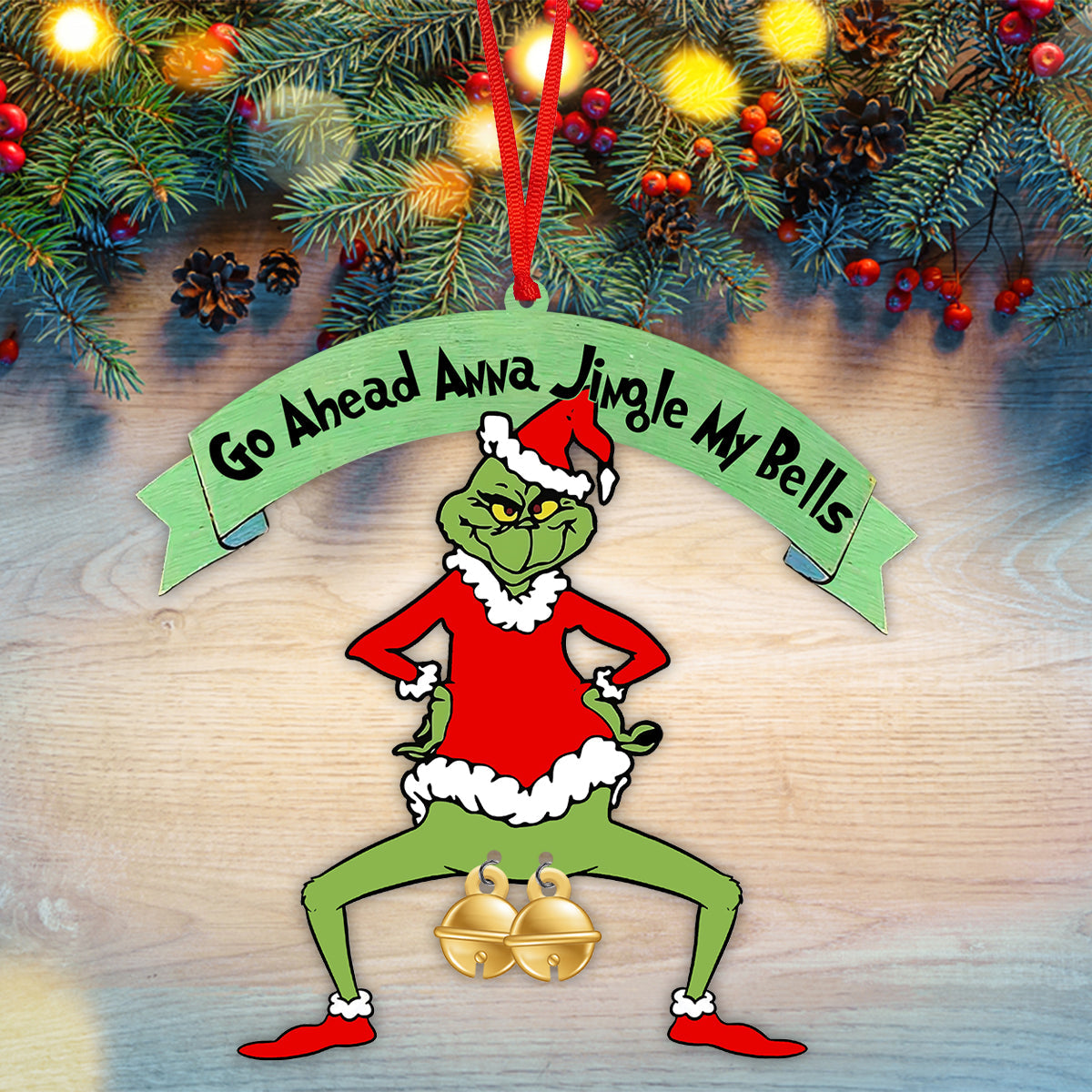 Jingle My Bells - Personalized Stole Christmas Ornament With Charm