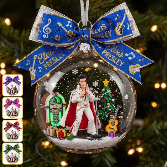 Der König des Rock 'n' Roll – Personalisierter King of Rock 'n' Roll-Weihnachtsbaumschmuck